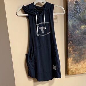 Under Armour Black Sleeveless Hoodie Tank Top